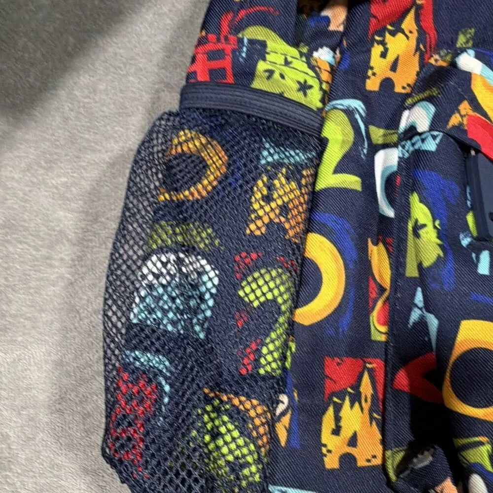 Disney Mickey Mouse Multicolor Graphic Print Medium Backpack Zip Mesh Pocket